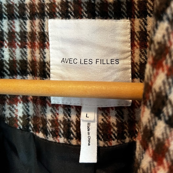 Avec Les Filles Plaid Shawl Collar Coat - Picture 10 of 11